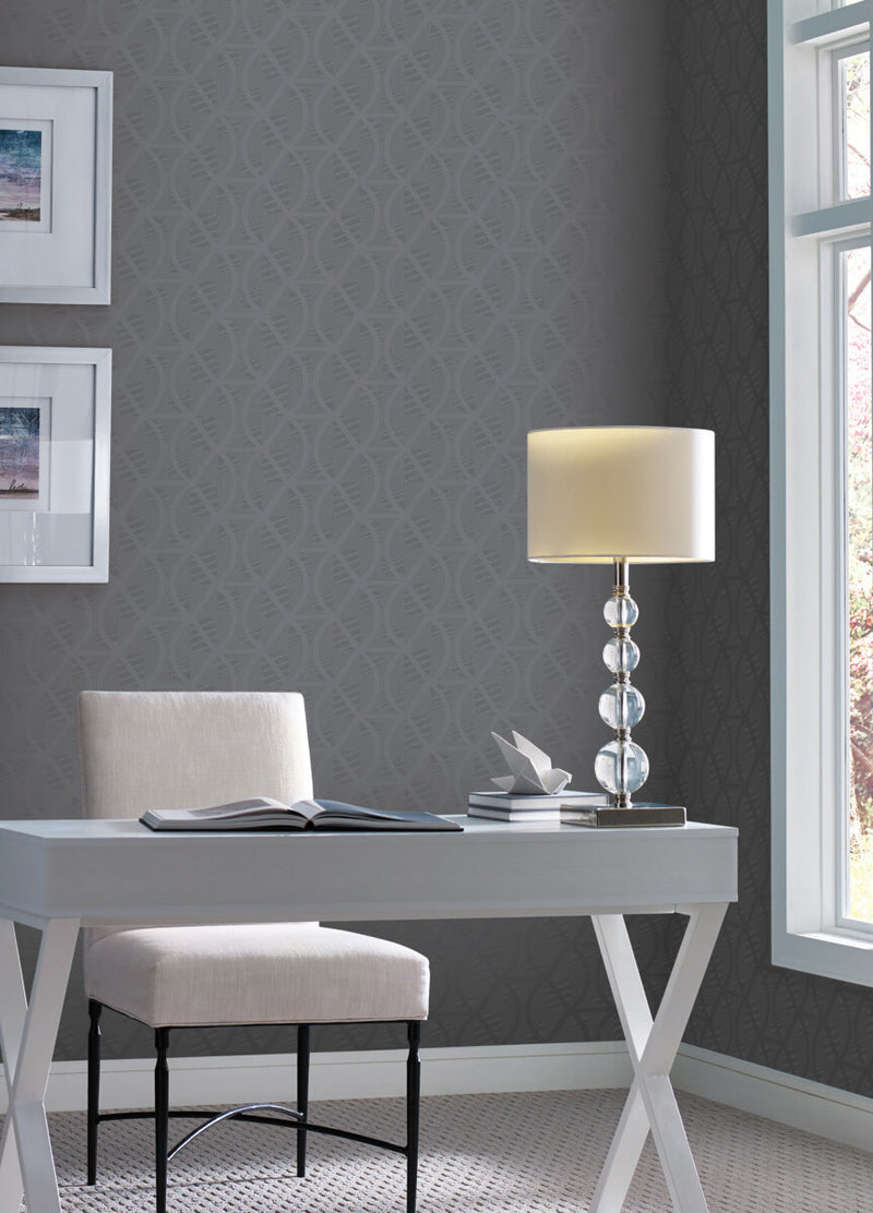 media image for Opposites Attract Dark Grey Wallpaper from the Modern Artisan II Collection by Candice Olson 247