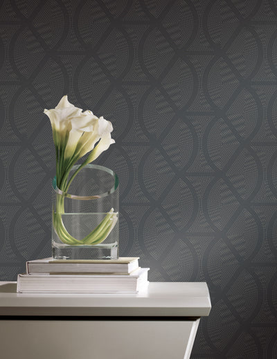 product image for Opposites Attract Dark Grey Wallpaper from the Modern Artisan II Collection by Candice Olson 52