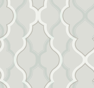 product image of Double Damask Silver Wallpaper from the Modern Artisan II Collection by Candice Olson 596