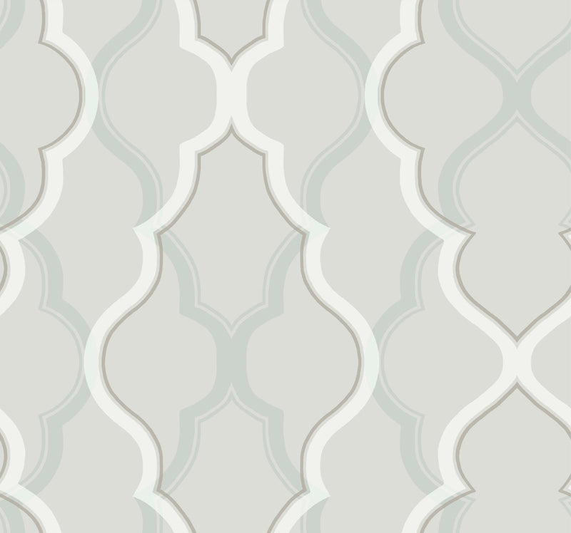 media image for Double Damask Silver Wallpaper from the Modern Artisan II Collection by Candice Olson 277