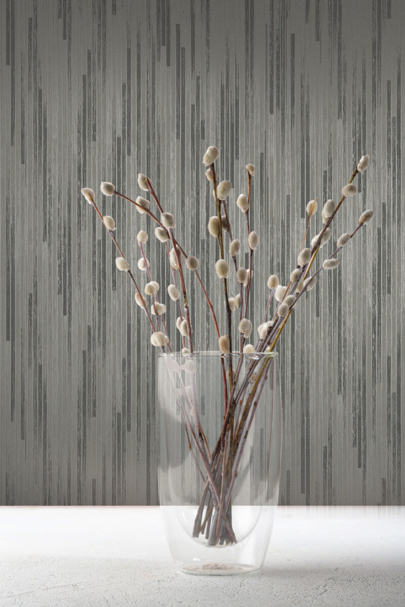 media image for Bargello Dark Grey Wallpaper from the Modern Artisan II Collection by Candice Olson 283