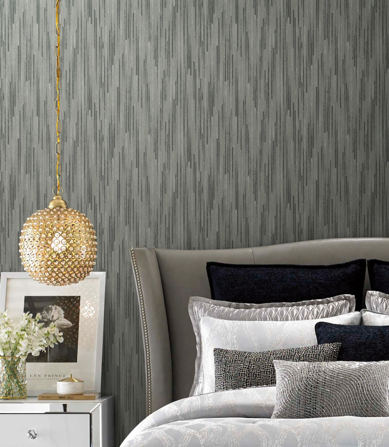media image for Bargello Dark Grey Wallpaper from the Modern Artisan II Collection by Candice Olson 264