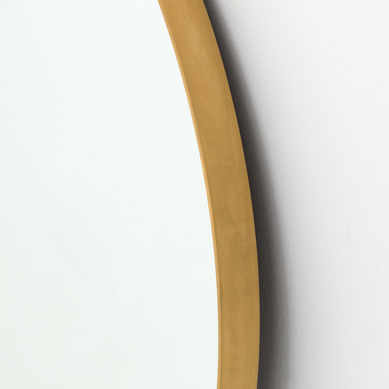 media image for Bellvue Round Mirror In Polished Brass 259