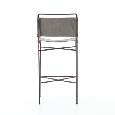 product image for Wharton Bar + Counter Stools in Stonewash Grey Canvas by BD Studio 4