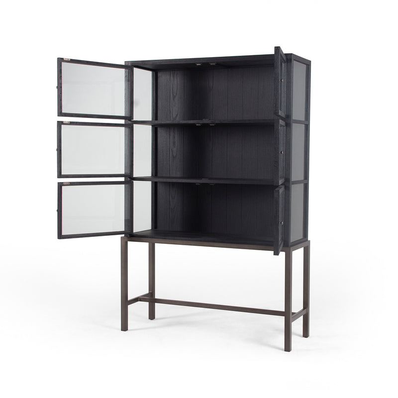 media image for Spencer Curio Cabinet In Drifted Black 239