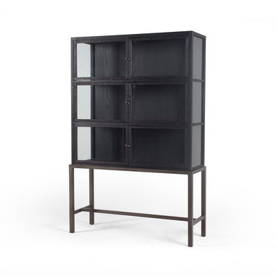 product image for Spencer Curio Cabinet In Drifted Black 55