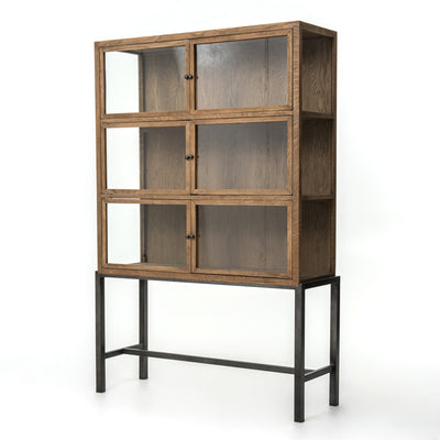 product image for Spencer Curio Cabinet In Drifted Oak 66