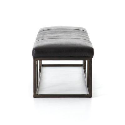 product image for Beaumont Leather Bench In Dakota Rider Black 93