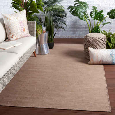 product image for Sunridge Indoor/Outdoor Solid Tan Rug by Jaipur Living 0