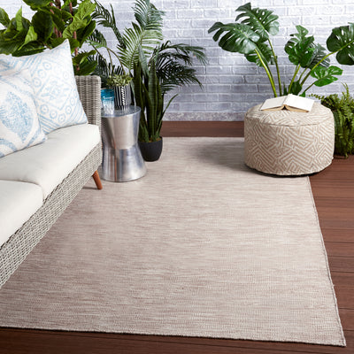 product image for Sunridge Indoor/Outdoor Solid Light Taupe Rug by Jaipur Living 80