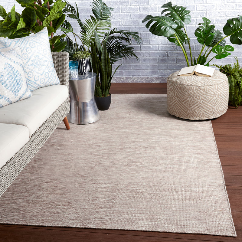 media image for Sunridge Indoor/Outdoor Solid Light Taupe Rug by Jaipur Living 27