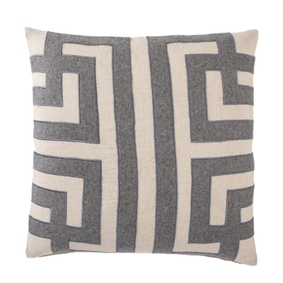 product image for cosmic pillow in oatmeal charcoal grey design by nikki chu 2 64
