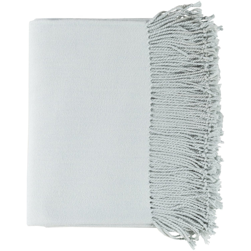 media image for Chantel CNL-1001 Woven Throw in Ice Blue by Surya 212