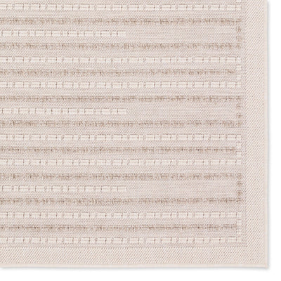 product image for Continuum Theorem Outdoor Striped Taupe Cream Rug By Jaipur Living Rug157315 4 94