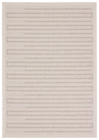 product image of Continuum Theorem Outdoor Striped Taupe Cream Rug By Jaipur Living Rug157315 1 566