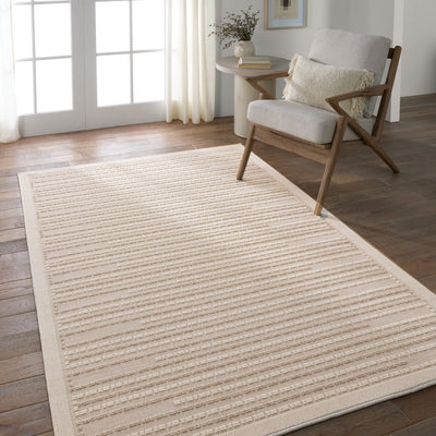 product image for Continuum Theorem Outdoor Striped Taupe Cream Rug By Jaipur Living Rug157315 7 87