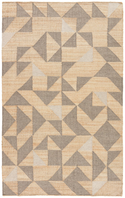 product image for Utah Handmade Geometric Beige & Gray Area Rug design by Jaipur 86