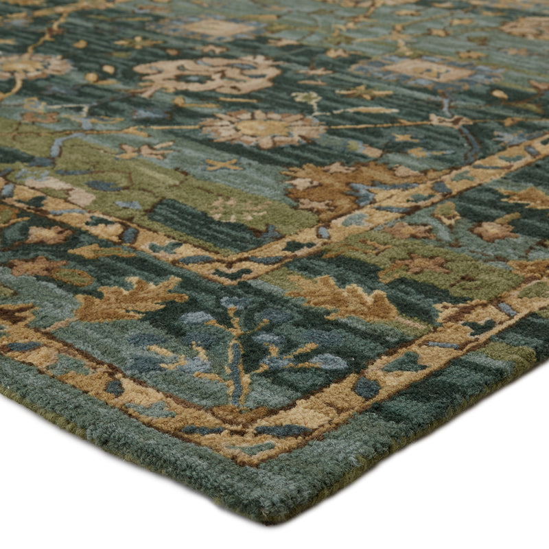 media image for ahava handmade oriental green blue rug by jaipur living 2 232