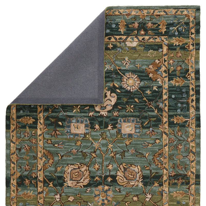 media image for ahava handmade oriental green blue rug by jaipur living 3 25