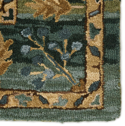 product image for ahava handmade oriental green blue rug by jaipur living 4 95
