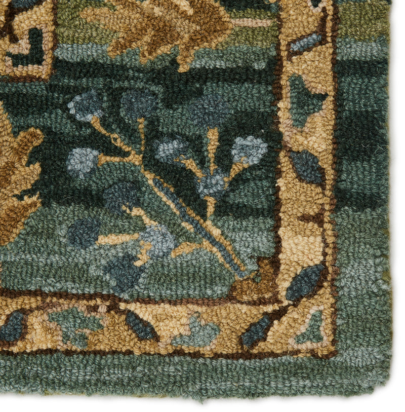 media image for ahava handmade oriental green blue rug by jaipur living 4 274