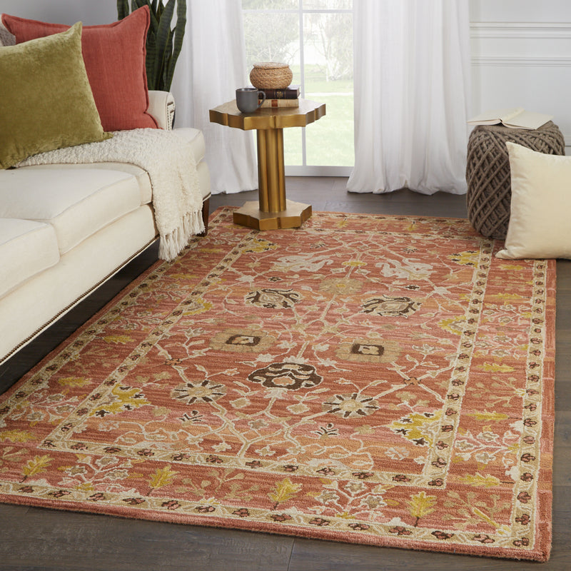 media image for ahava handmade oriental pink gold rug by jaipur living 6 290