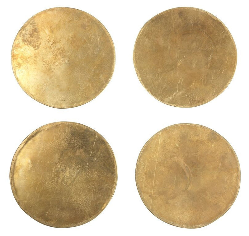 media image for set of 4 brass coasters design by sir madam 1 282