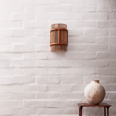 product image for wood jute sconce by woven wjws na 3 73