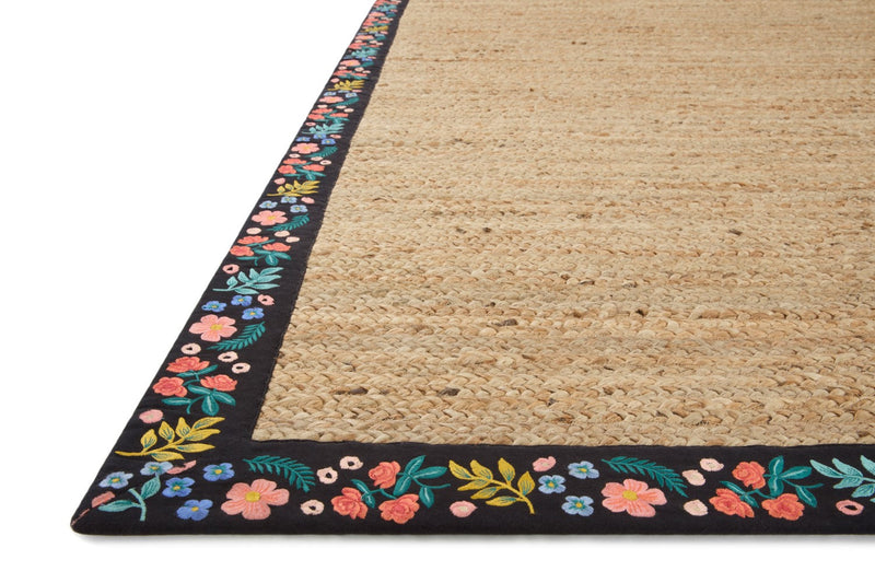 media image for costa braided natural black rug by rifle paper co x loloi costcos 01nabl160s 2 21