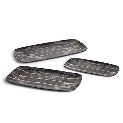 product image of Pale Moon Ebony Faux Wood Platter - Set of 3Pale Moon Ebony Faux Wood Platter - Set of 3 527