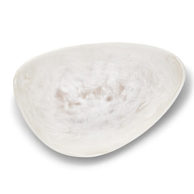 product image for archipelago white cloud marbleized organic shaped platter 2 33