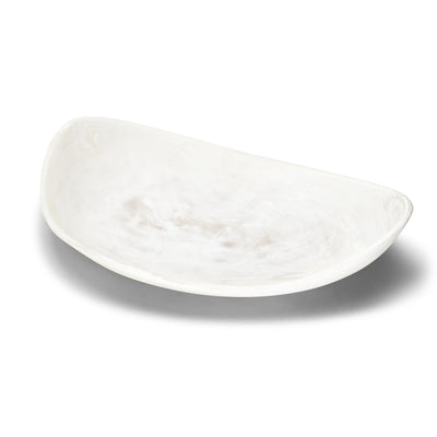 product image for archipelago white cloud marbleized organic shaped platter 1 64