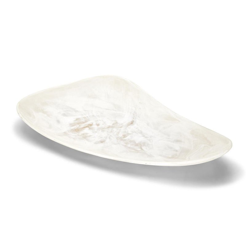 media image for archipelago white cloud marbleized organic shaped platter 4 226