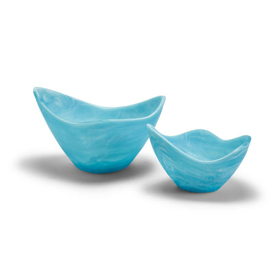 product image of archipelago aqua marbleized organic shaped bowl 1 518