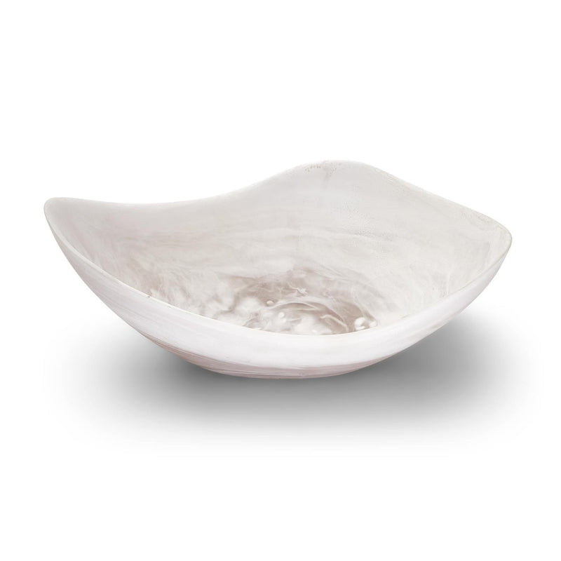 media image for archipelago white cloud marbleized organic shaped bowl 1 29