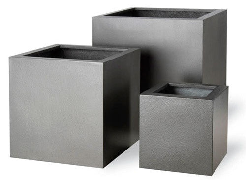 media image for Geo Cube Planter in Aluminum Finish design by Capital Garden Products 235