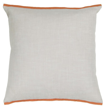 product image of handmade contemporary pillow white w orange edge design by chandra rugs 1 592