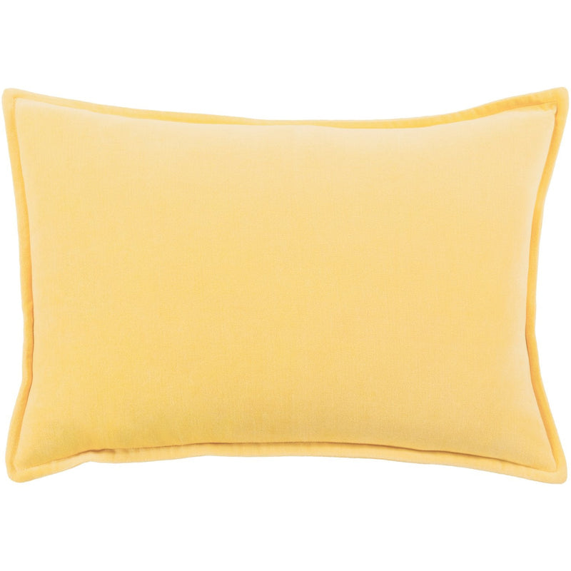 media image for Cotton Velvet CV-007 Velvet Pillow in Bright Yellow by Surya 225