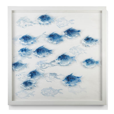 product image of School Of Fish Hand Painted Wall Art By Tozai Cwz004 1 59
