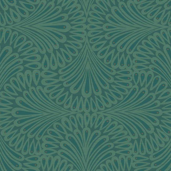 media image for Cabaret Wallpaper in Blues from the Deco Collection by Antonina Vella for York Wallcoverings 237