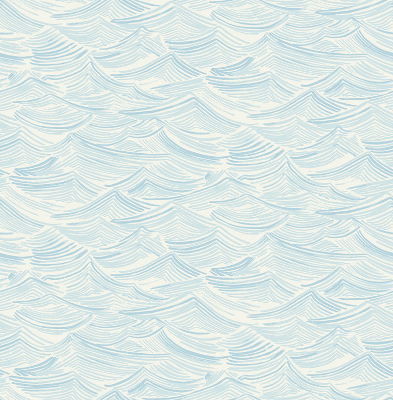 media image for Calm Seas Wallpaper in Sky Blue from the Day Dreamers Collection by Seabrook Wallcoverings 227