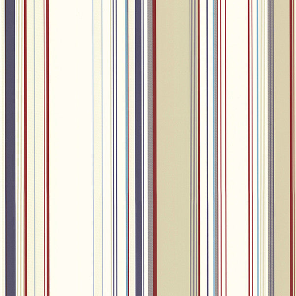 media image for Cape Elizabeth Red Stripe Wallpaper from the Seaside Living Collection by Brewster Home Fashions 249