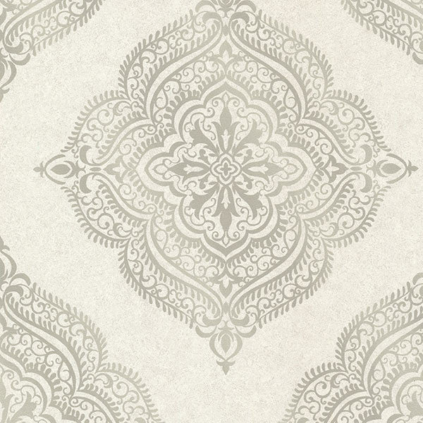 media image for sample capella fog medallion wallpaper from the avalon collection by brewster home fashions 1 298