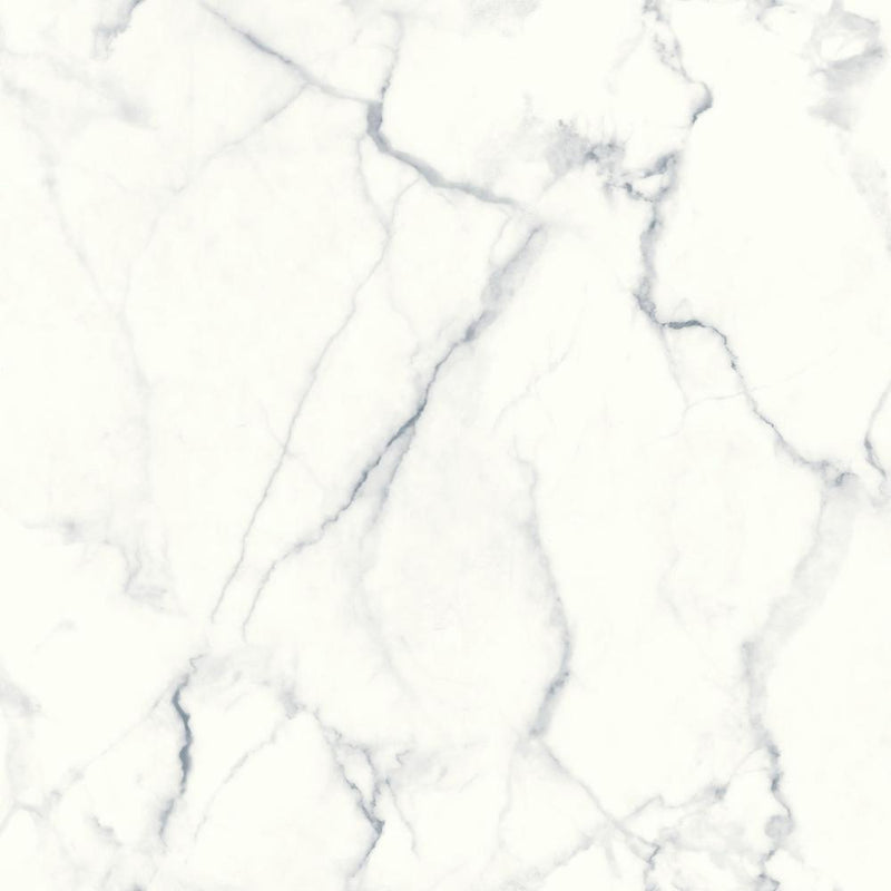 media image for Carrara Marble Peel & Stick Wallpaper in Blue and Grey by RoomMates for York Wallcoverings 261