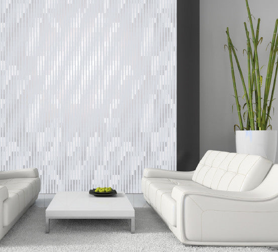 media image for Cascade Wallpaper in Silver Rain design by Jill Malek 266