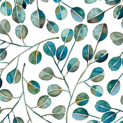 product image of sample cat coquillette eucalyptus peel stick wallpaper in teal by roommates for york wallcoverings 1 536
