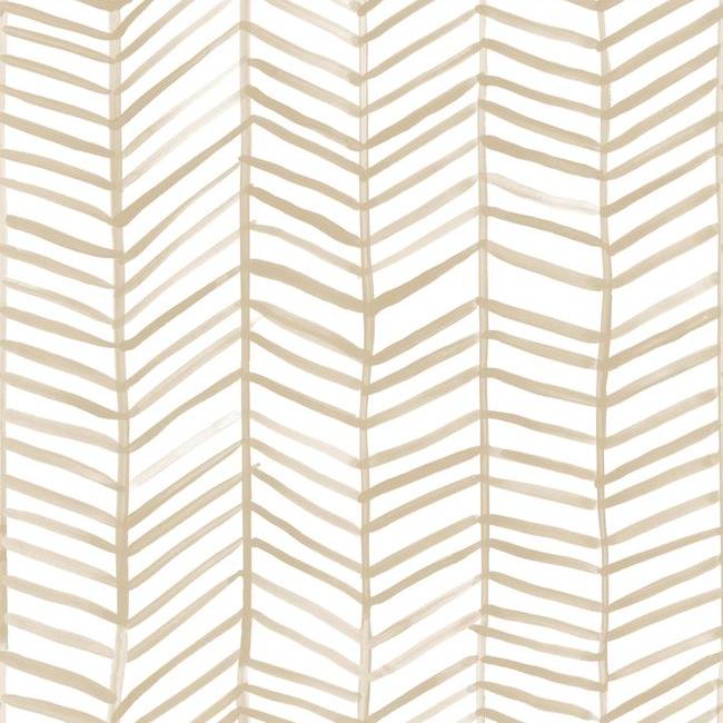 media image for Cat Coquillette Herringbone Peel & Stick Wallpaper in Neutral by RoomMates for York Wallcoverings 25