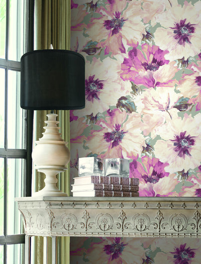 product image for Cecita Floral Wallpaper from the Lugano Collection by Seabrook Wallcoverings 78