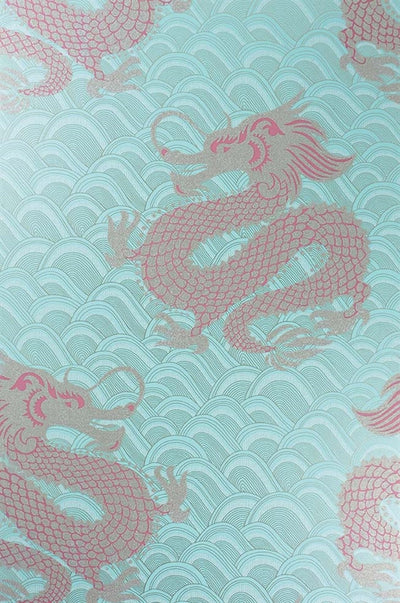 product image for Celestial Dragon Wallpaper in Ice Blue and Rose by Matthew Williamson for Osborne & Little 99