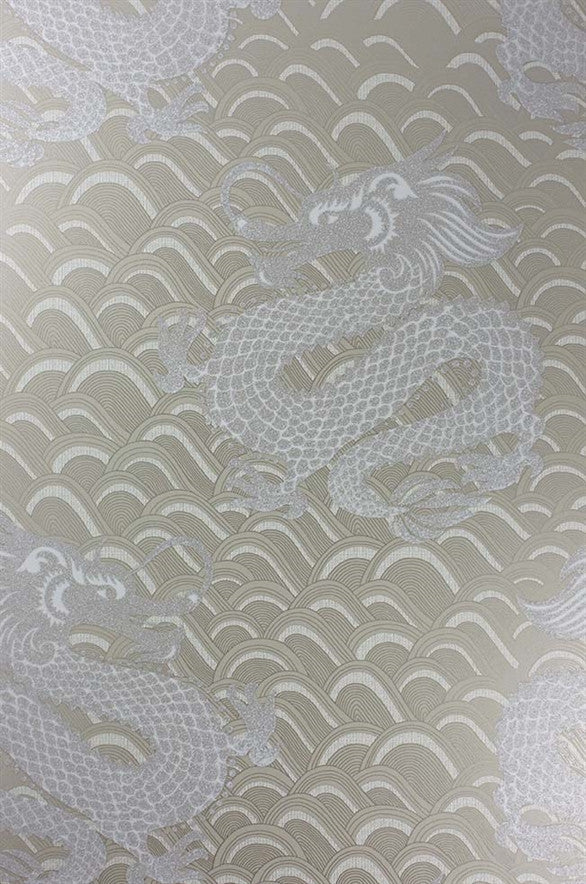 media image for Celestial Dragon Wallpaper in Metallic Gold by Matthew Williamson for Osborne & Little 216